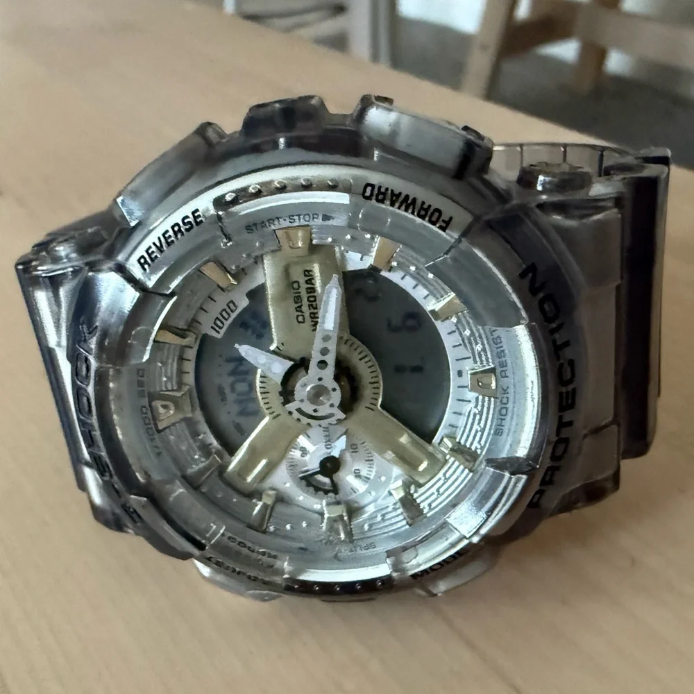 Casio G shock watch analog digital translucent transparent - Picture 1 of 1